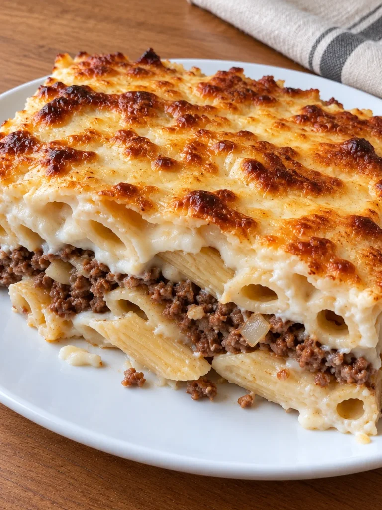 Macarona Bechamel, the Cairo Kitchen Way (Macarona bil-Béchamel) from the side