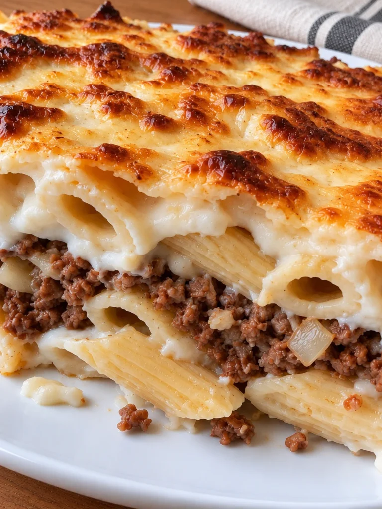 Macarona Bechamel, the Cairo Kitchen Way (Macarona bil-Béchamel) close up