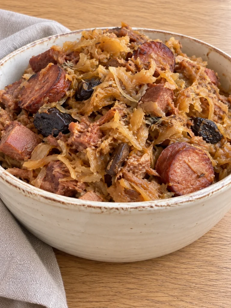 Bigos (Old Polish Hunter's Stew) Simmered Three Days the Way Masuria Does It from the side