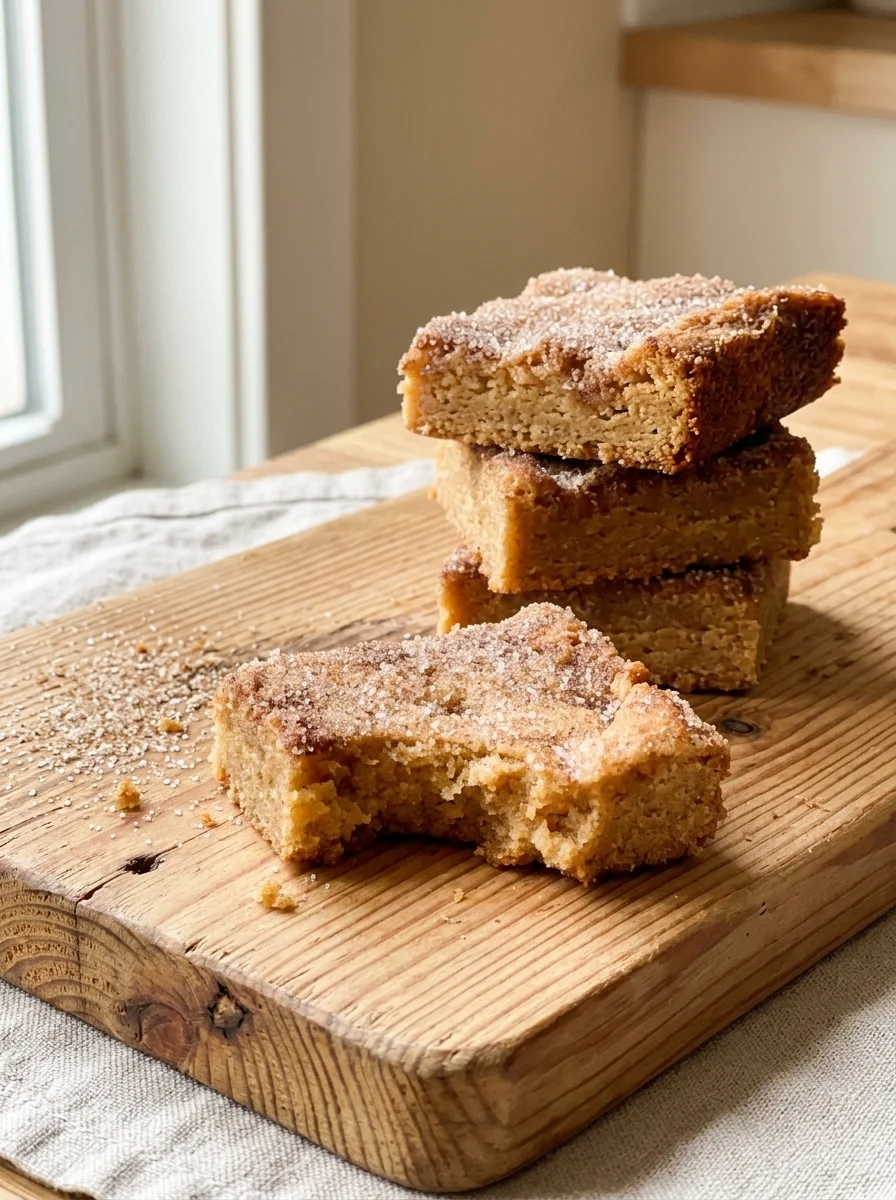 Brown Butter Churro Bars with a Cinnamon Sugar Crust