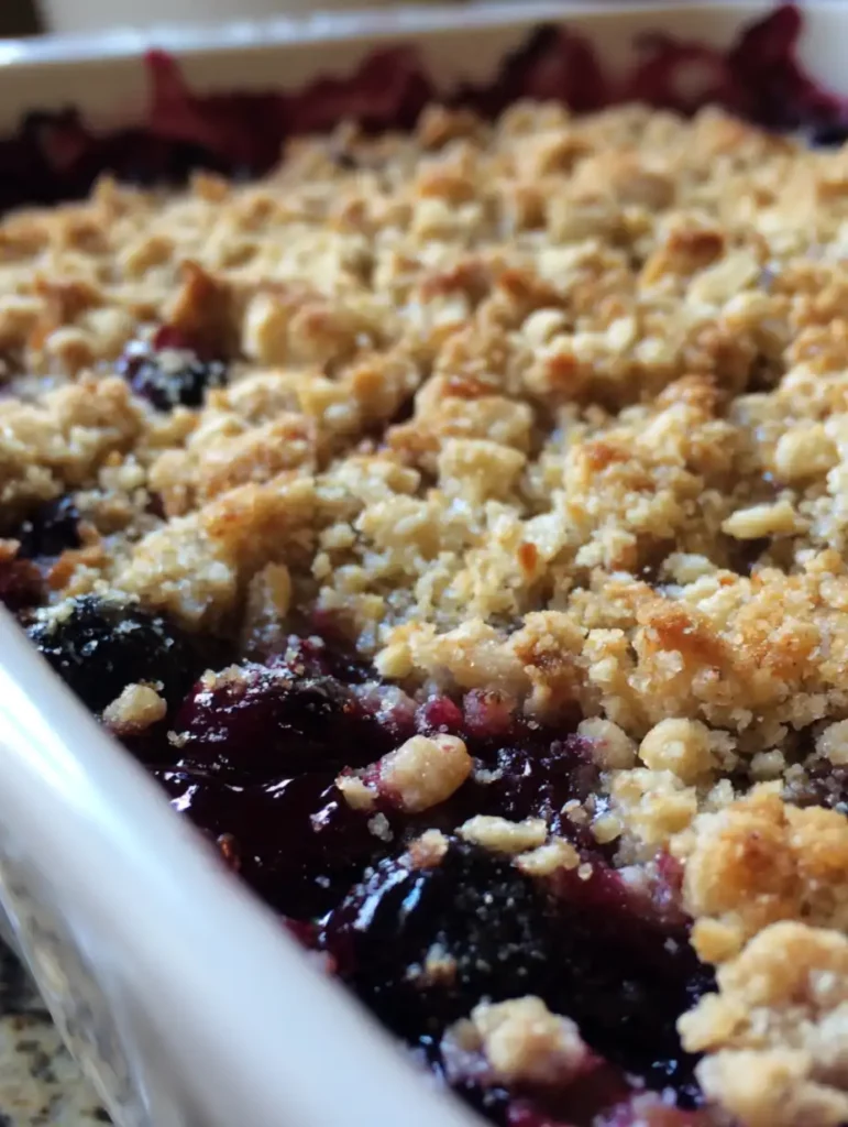 easy blueberry crisp