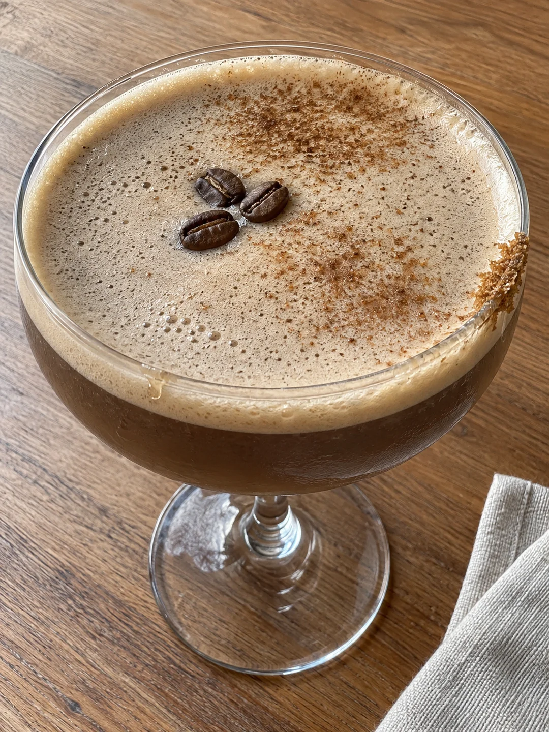 Pumpkin Espresso Martini with Spiced Brown Sugar Syrup
