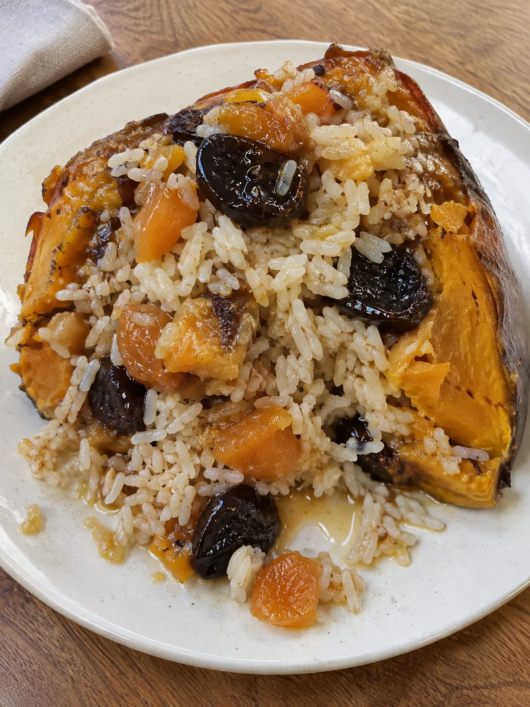 Armenian Stuffed Pumpkin (Ghapama) with Rice, Honey and Dried Fruit