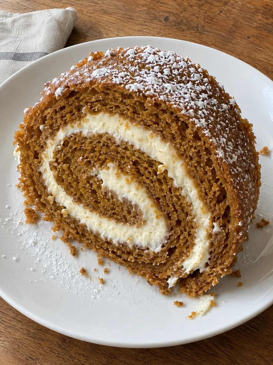 Pumpkin Roll the Pennsylvania Dutch Way, with Cream Cheese Filling
