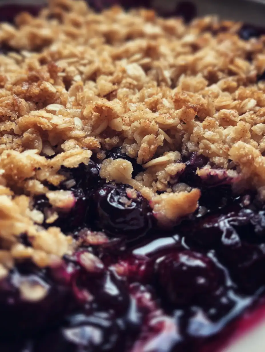 mouthwatering blueberry crisp