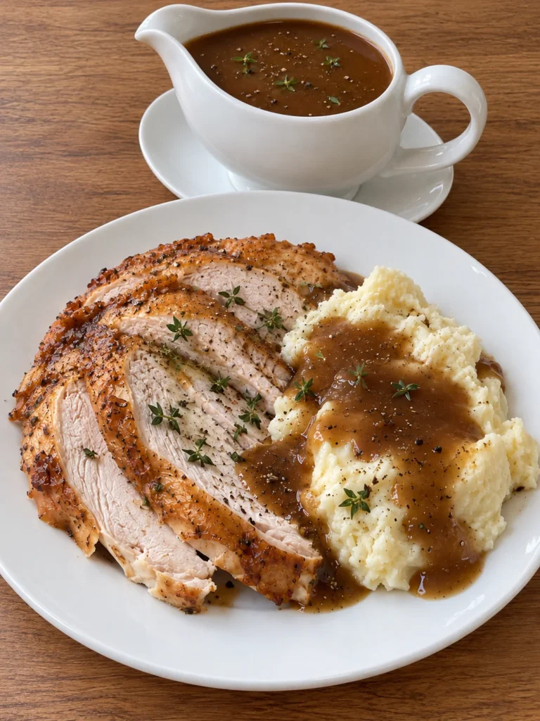 Make-Ahead Turkey Gravy from Roasted Turkey Wings, the New England Thanksgiving Way from the side