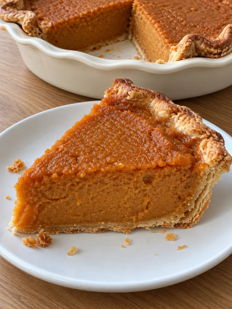 Southern Sweet Potato Pie with Roasted Sweet Potatoes and Warm Spices from the side