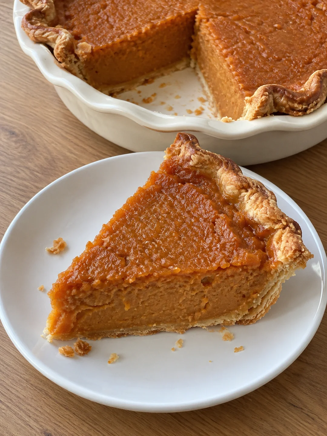 Southern Sweet Potato Pie with Roasted Sweet Potatoes and Warm Spices