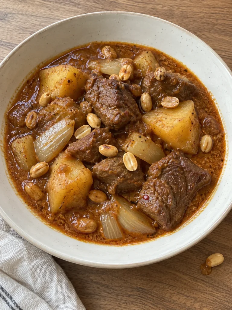 Massaman Curry (Kaeng Matsaman) with Slow-Braised Beef, Potatoes and Peanuts