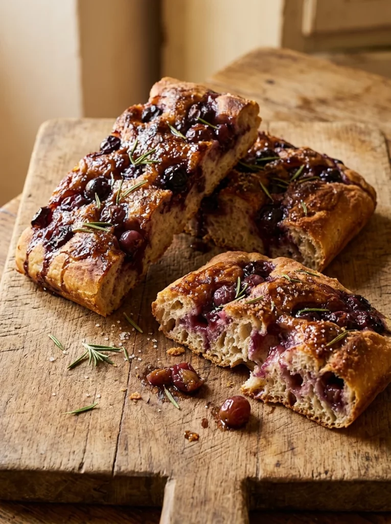 Tuscan Schiacciata all'Uva (Harvest Grape Focaccia from Chianti)